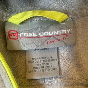Gray and green Free Country zip up hoodie xl